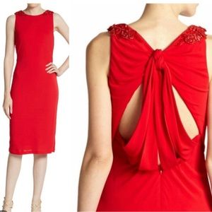 Red Badgley Mischka cocktail dress. Size 2. New without tags.